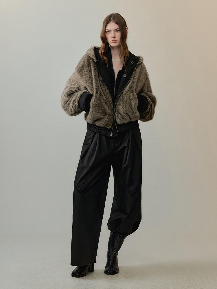 AnnoMundi Eco Friendly Oversized Utility Sailor Collar Women Zipper Khaki Casual Jackets