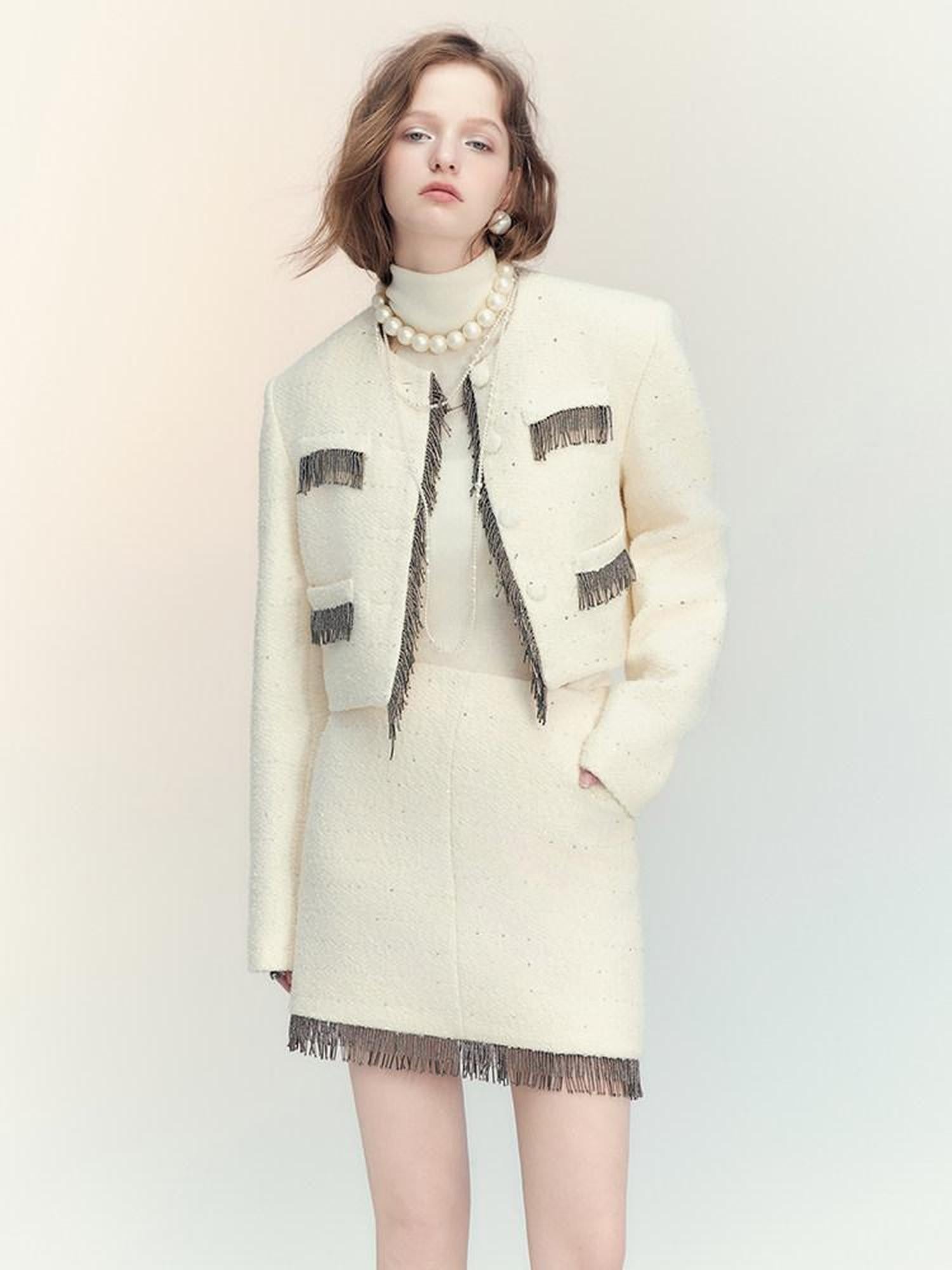 AnnoMundi Sequin Textured Boucle Two Piece Women&