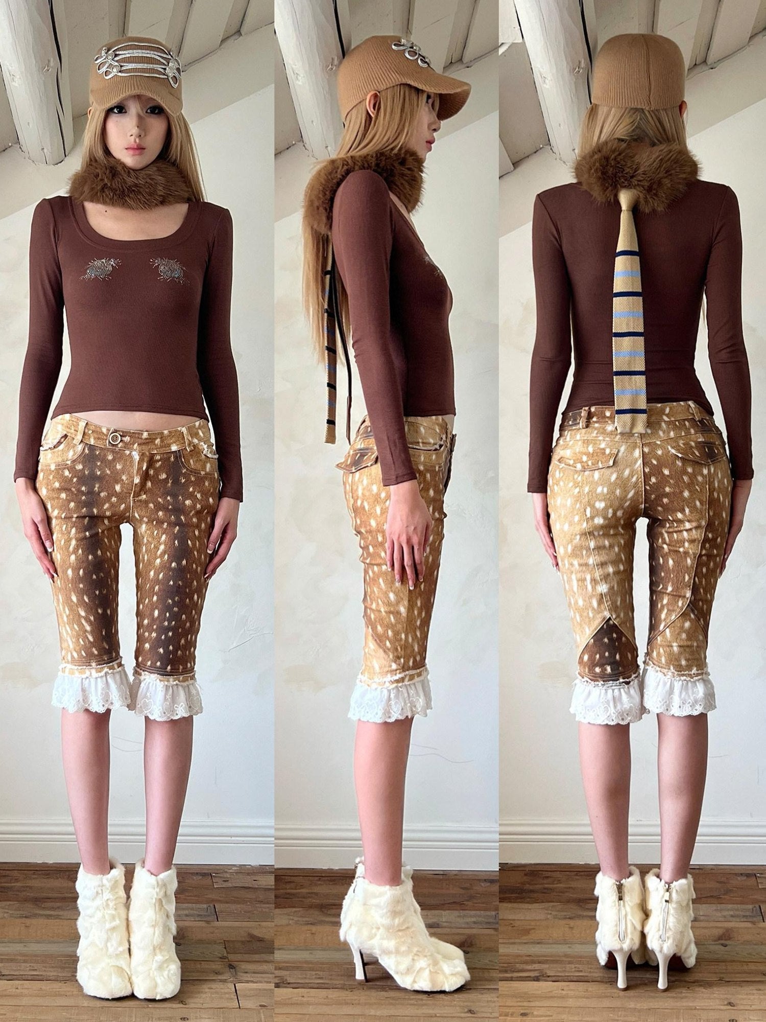 nit alcove Breathable Pure Cotton Slim Fit Casual Rhinestone Unisex Long Sleeve Crop Tops