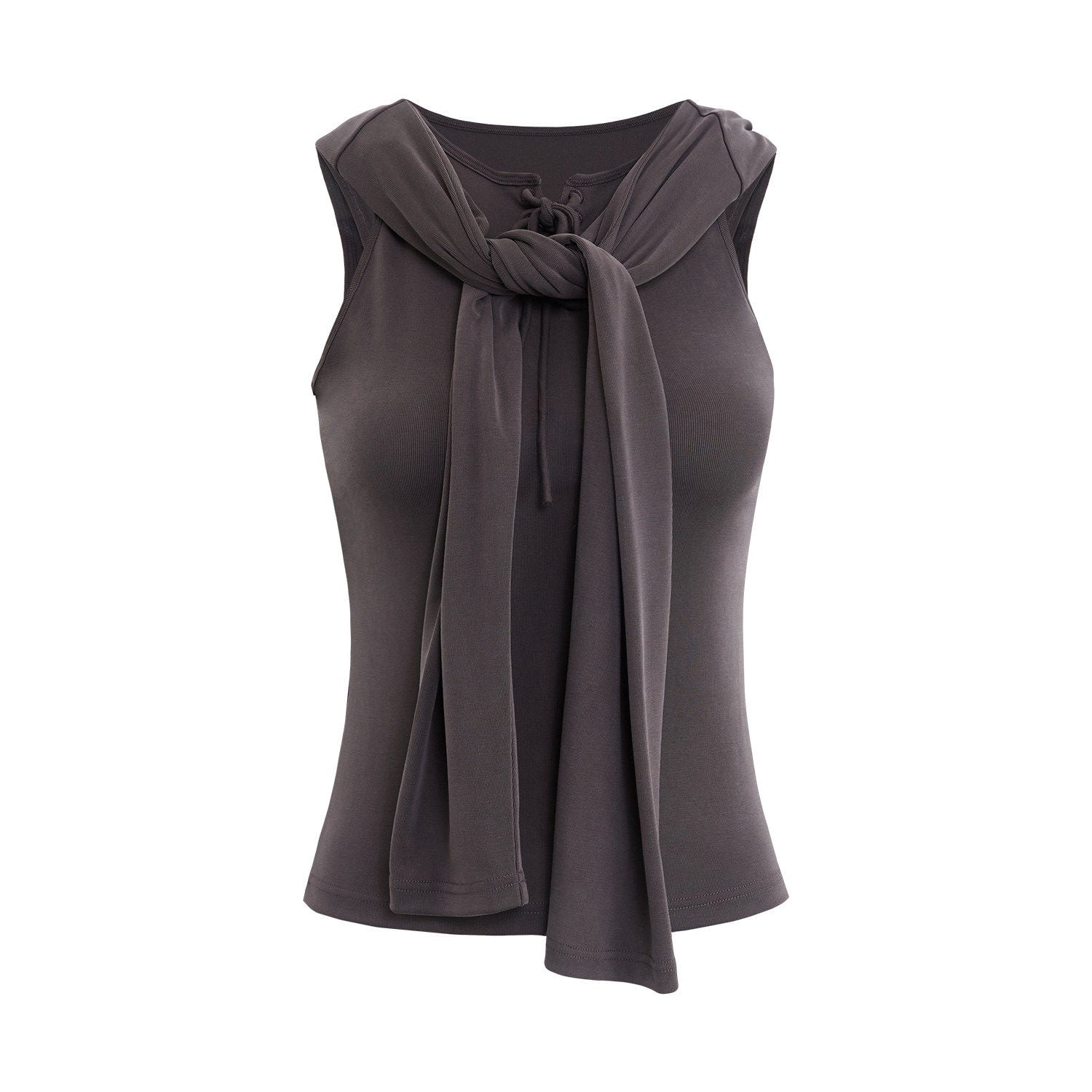 RUN_TO_THE_FUTURE_Original_Design_Tie_Detail_Slim_Fit_Modal_Blend_Women_Two_Piece_Solid_Tank_Tops_MISSTT