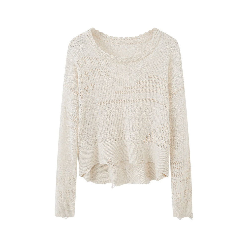 DIDDI_MODA_Mist_Blue_Asymmetrical_One_Shoulder_Knit_Women&