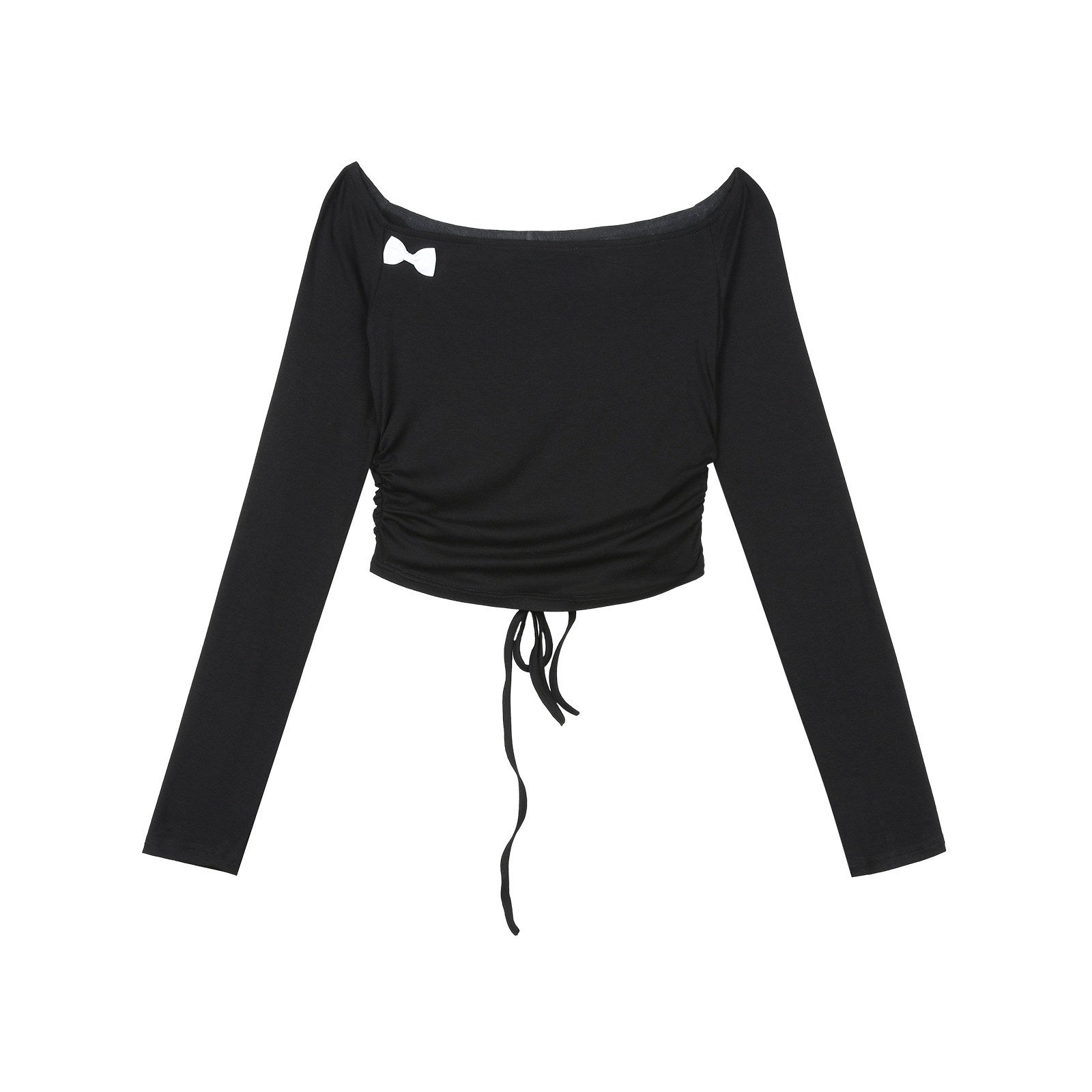 7Shiftin_Black_Ballet_One_Shoulder_Cropped_Pleated_Slim_Fit_Women&