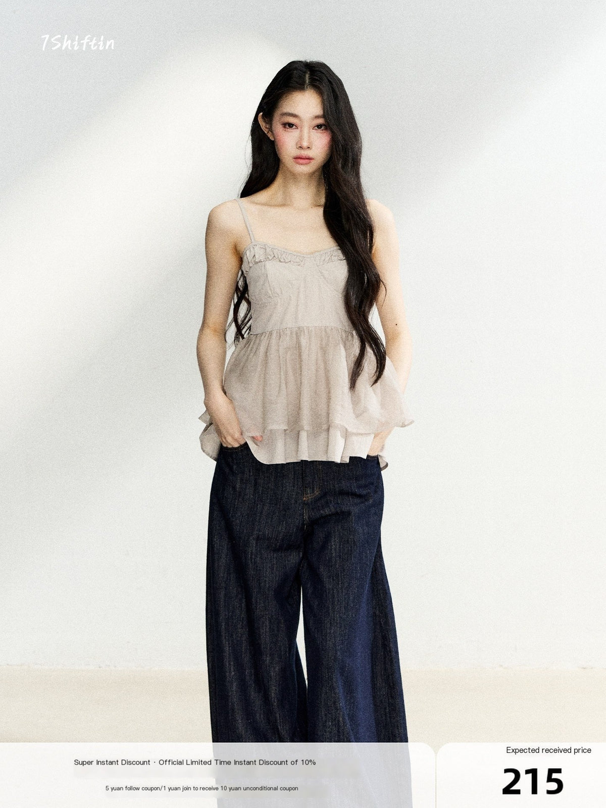 7Shiftin_Cropped_Ruffle_Backless_Strappy_Slim_Waist_Women&
