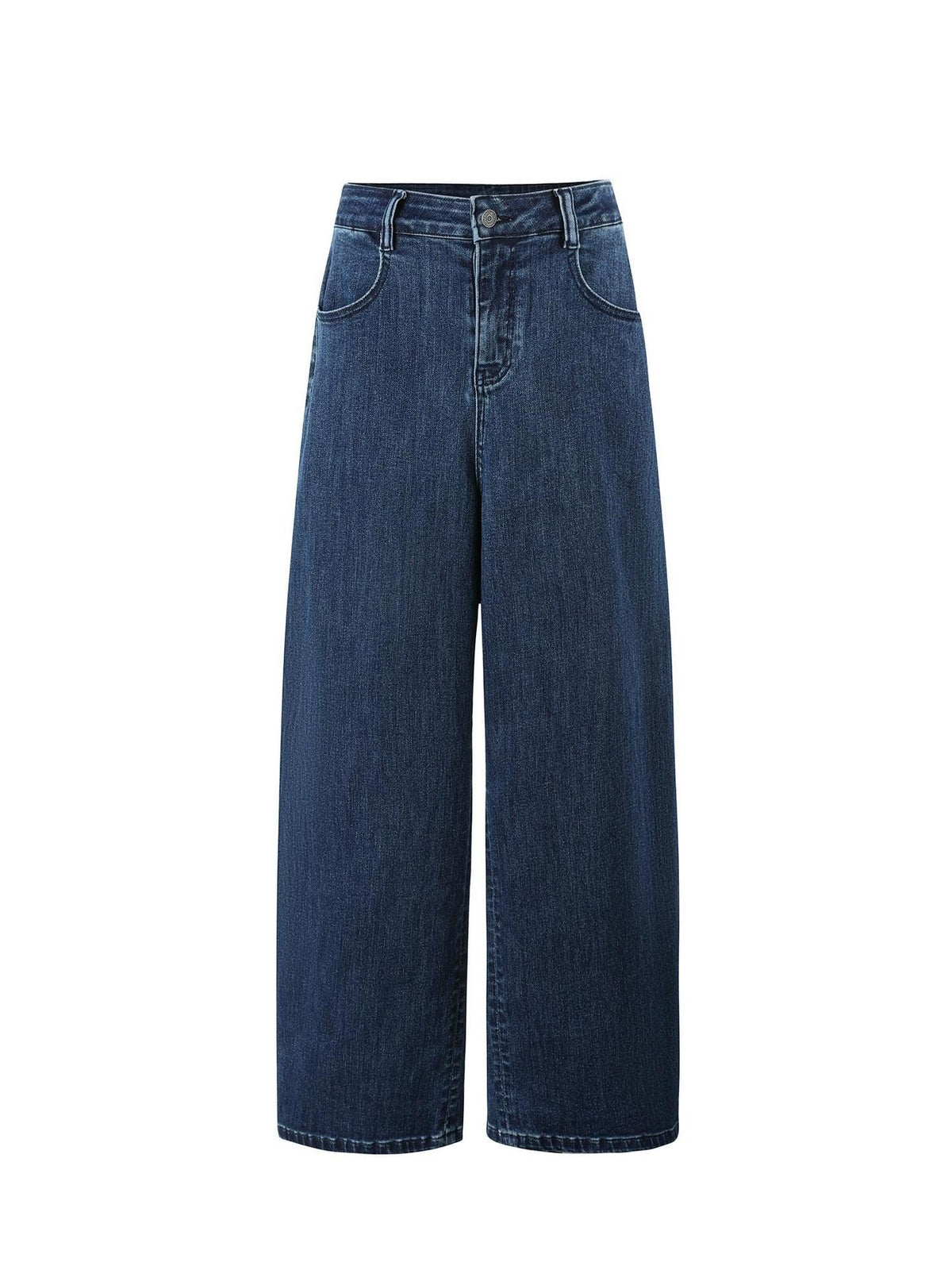 7Shiftin Deep Blue Vintage High Waist Relaxed Zip Fly Women&