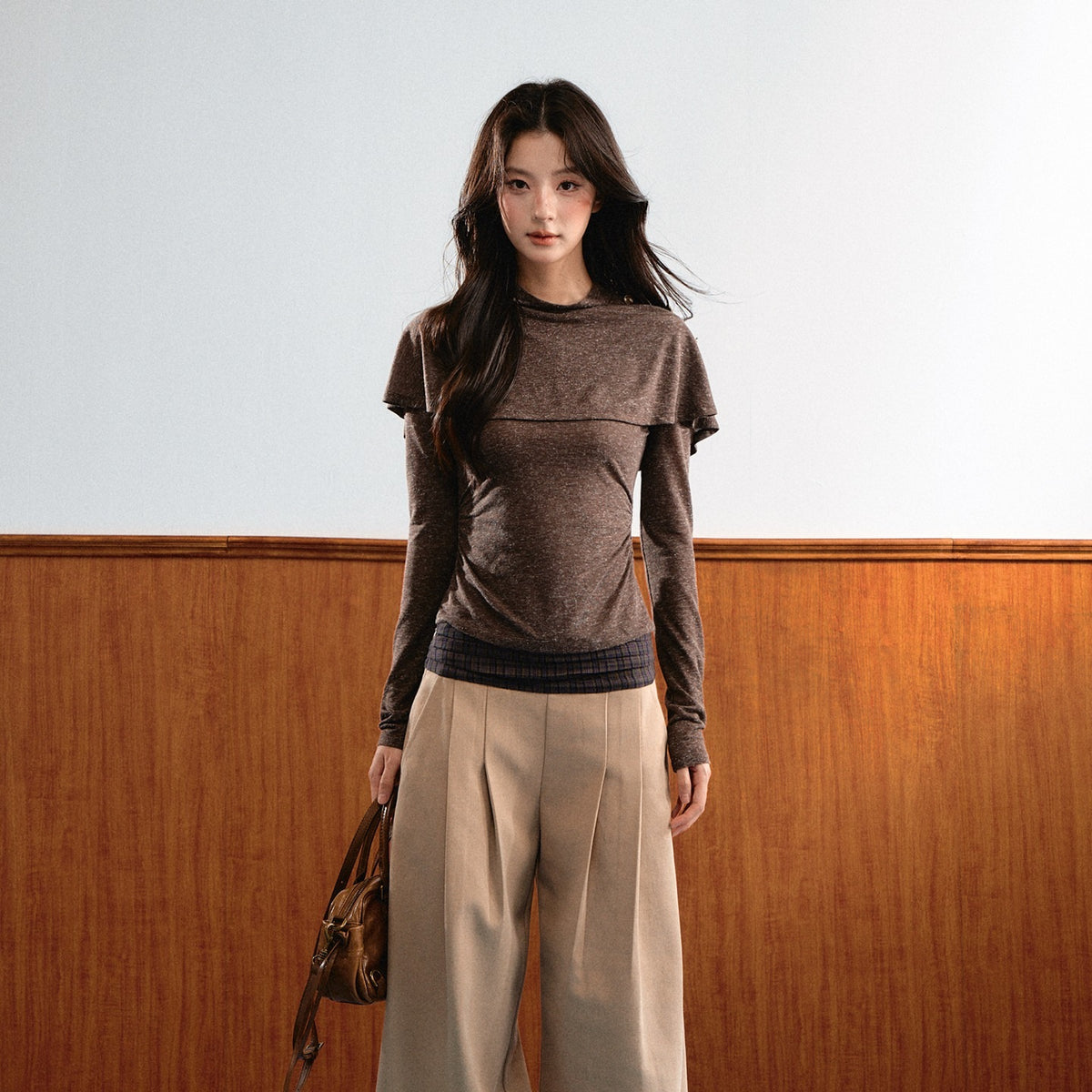 7Shiftin_Double_Collar_Shirred_Shoulder_Women&