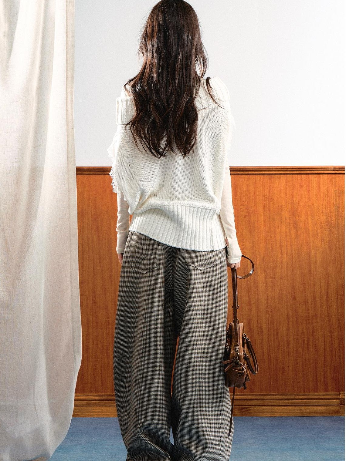 7Shiftin Korean Asymmetric Slanted Shoulder Waist Cinch Women&