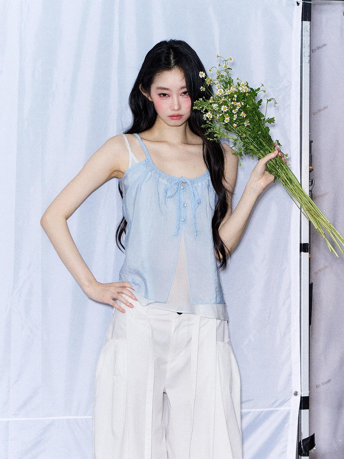 7Shiftin Layered Two Piece Tie Bow Sheer Cardigan Women&