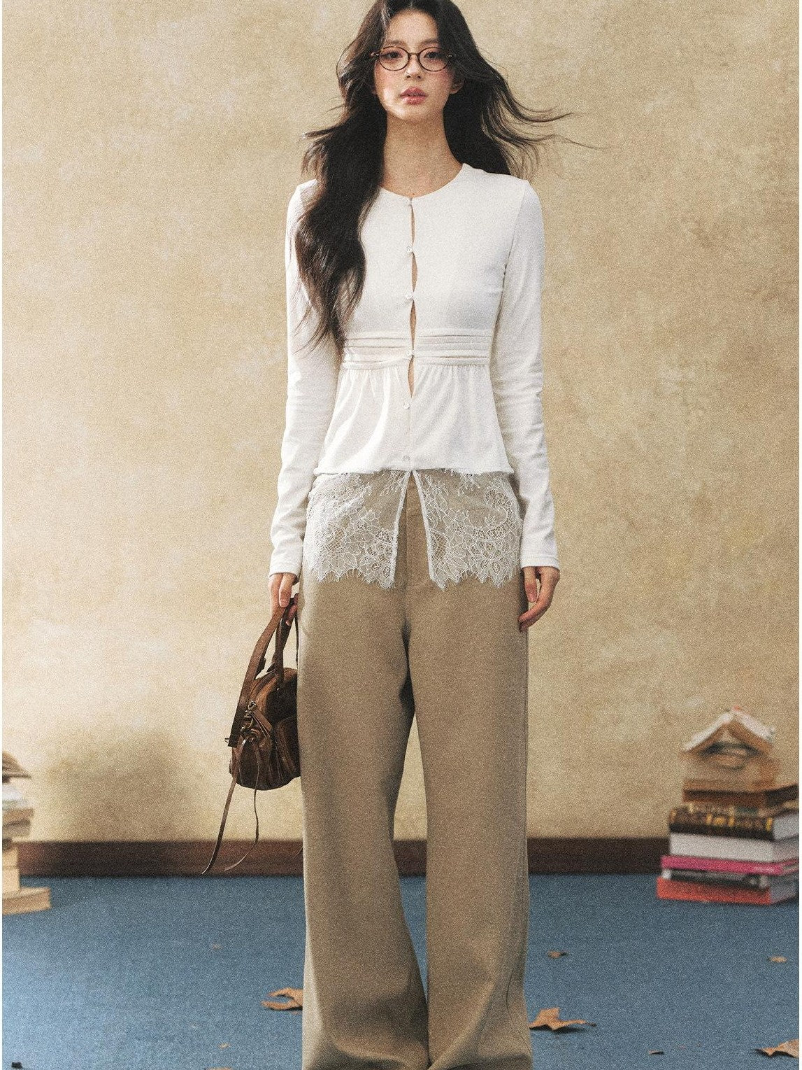 7Shiftin Polka Dot Slim Fit Two Piece Lapel Women&