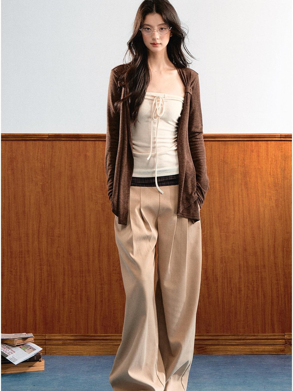 7Shiftin Relaxed Slouchy Adjustable Tie Bandeau Two Piece Women&
