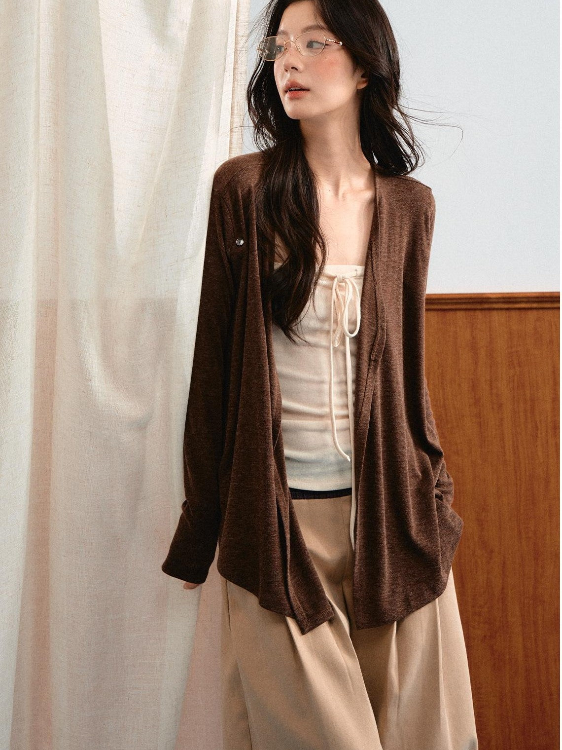 7Shiftin Relaxed Slouchy Adjustable Tie Bandeau Two Piece Women&