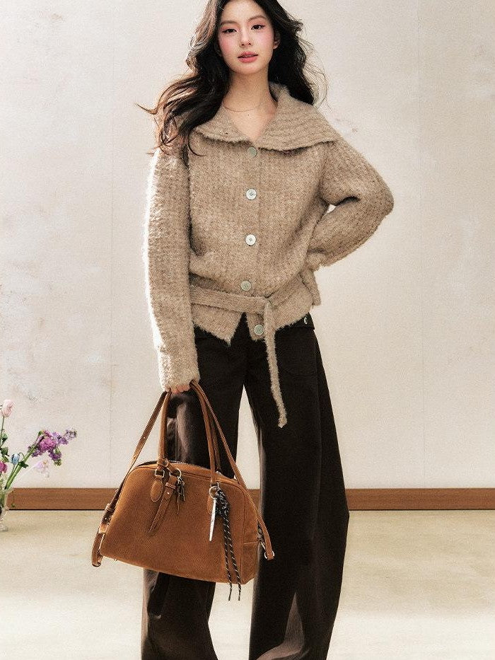 7Shiftin Two Tone Turn Down Collar Oversized Women&