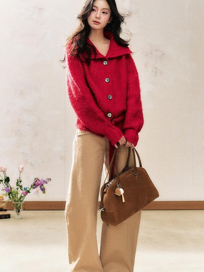 7Shiftin Two Tone Turn Down Collar Oversized Women&