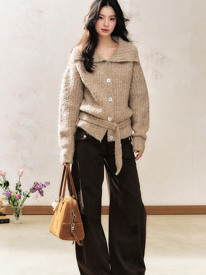 7Shiftin Two Tone Turn Down Collar Oversized Women&