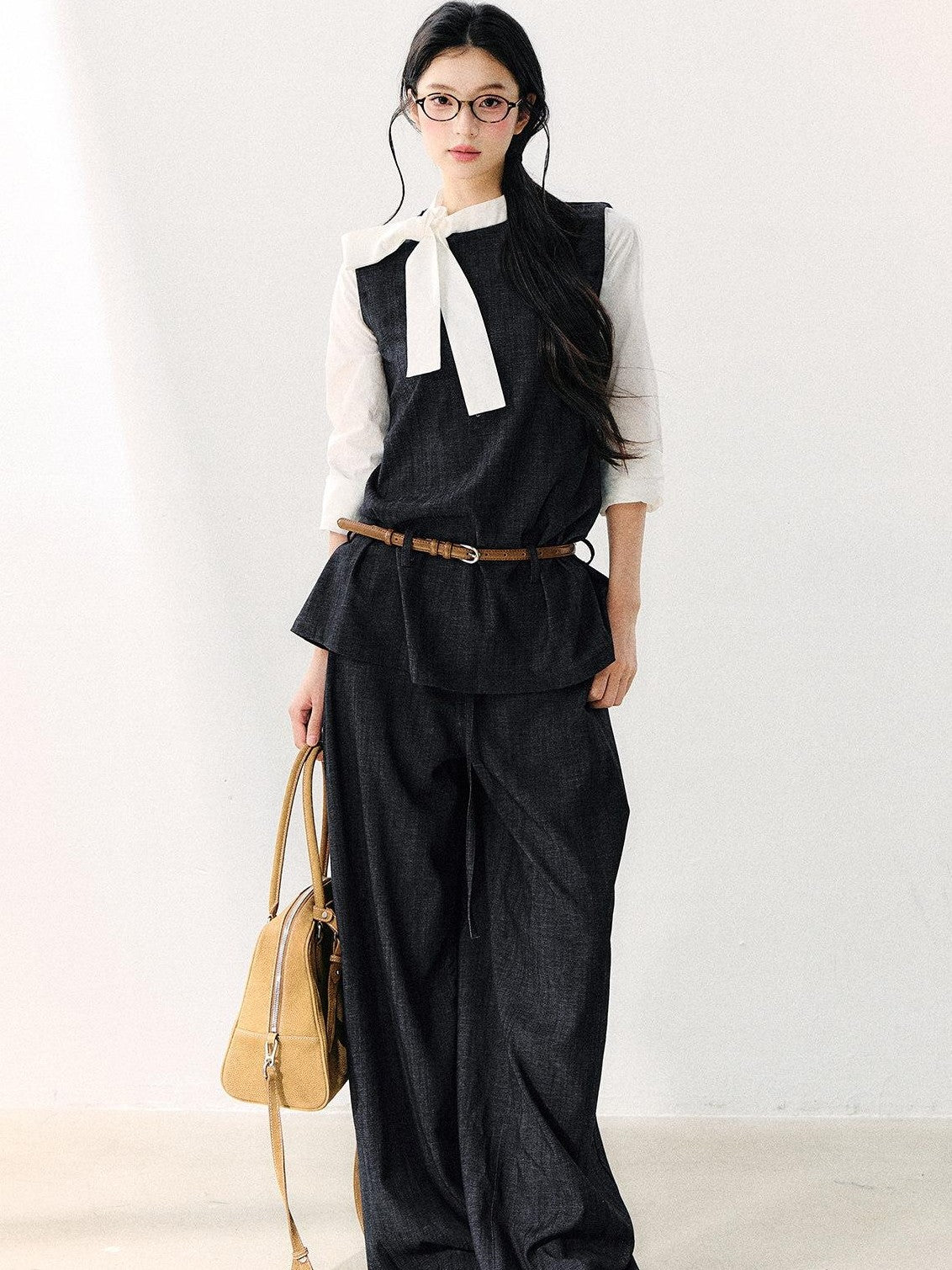 7Shiftin Vintage Washed Pleated Elongating Women&