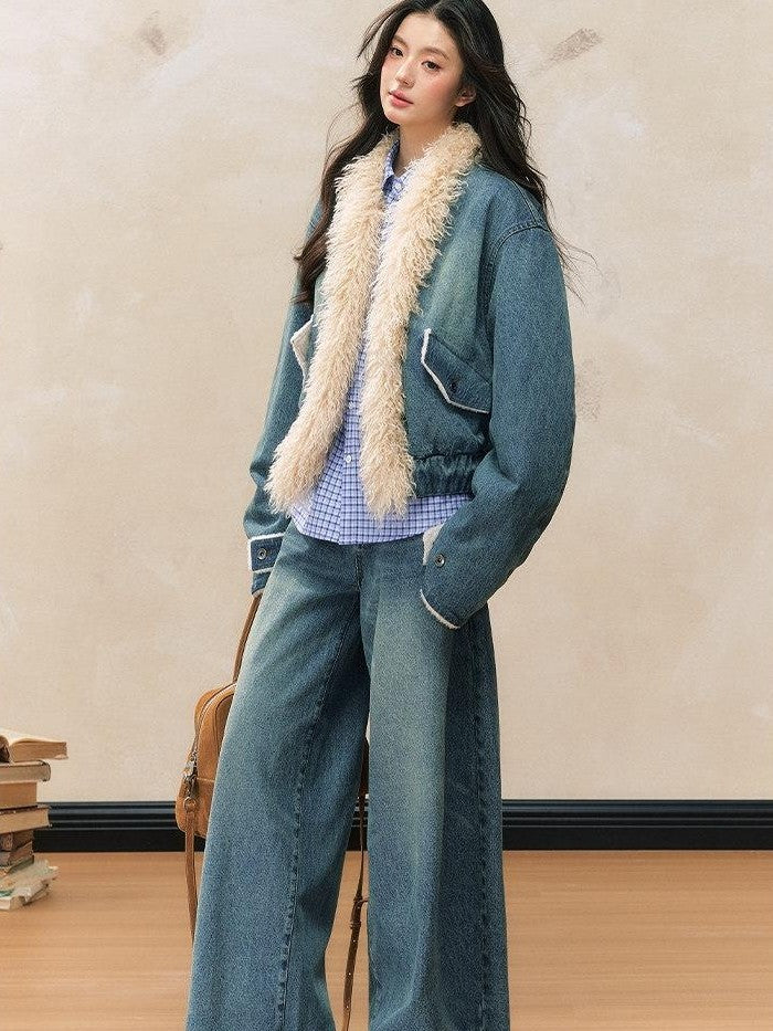 7Shiftin Washed American Retro High Waist Relaxed Fit Women&