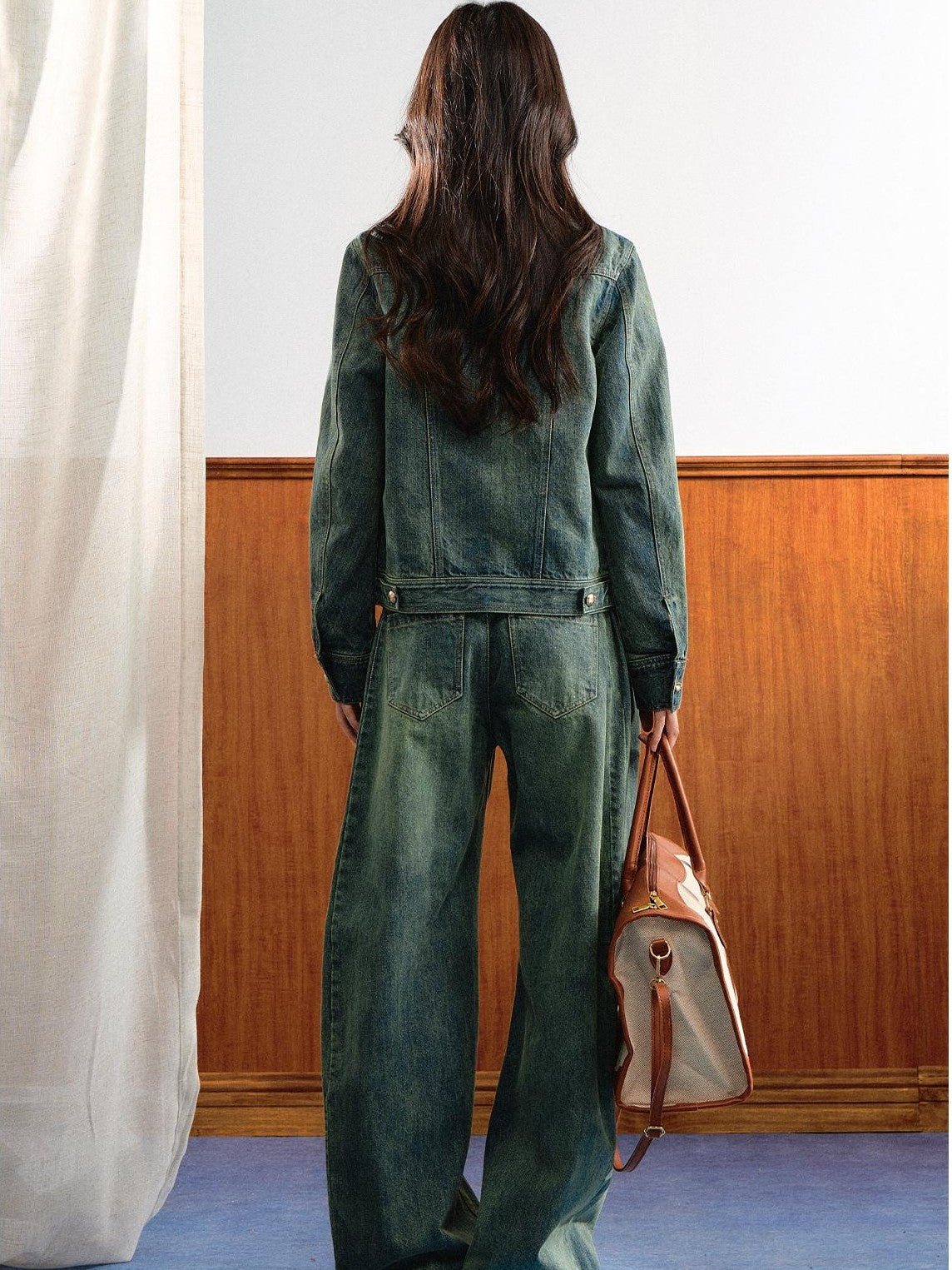 7Shiftin Washed Contrast Topstitching Women&