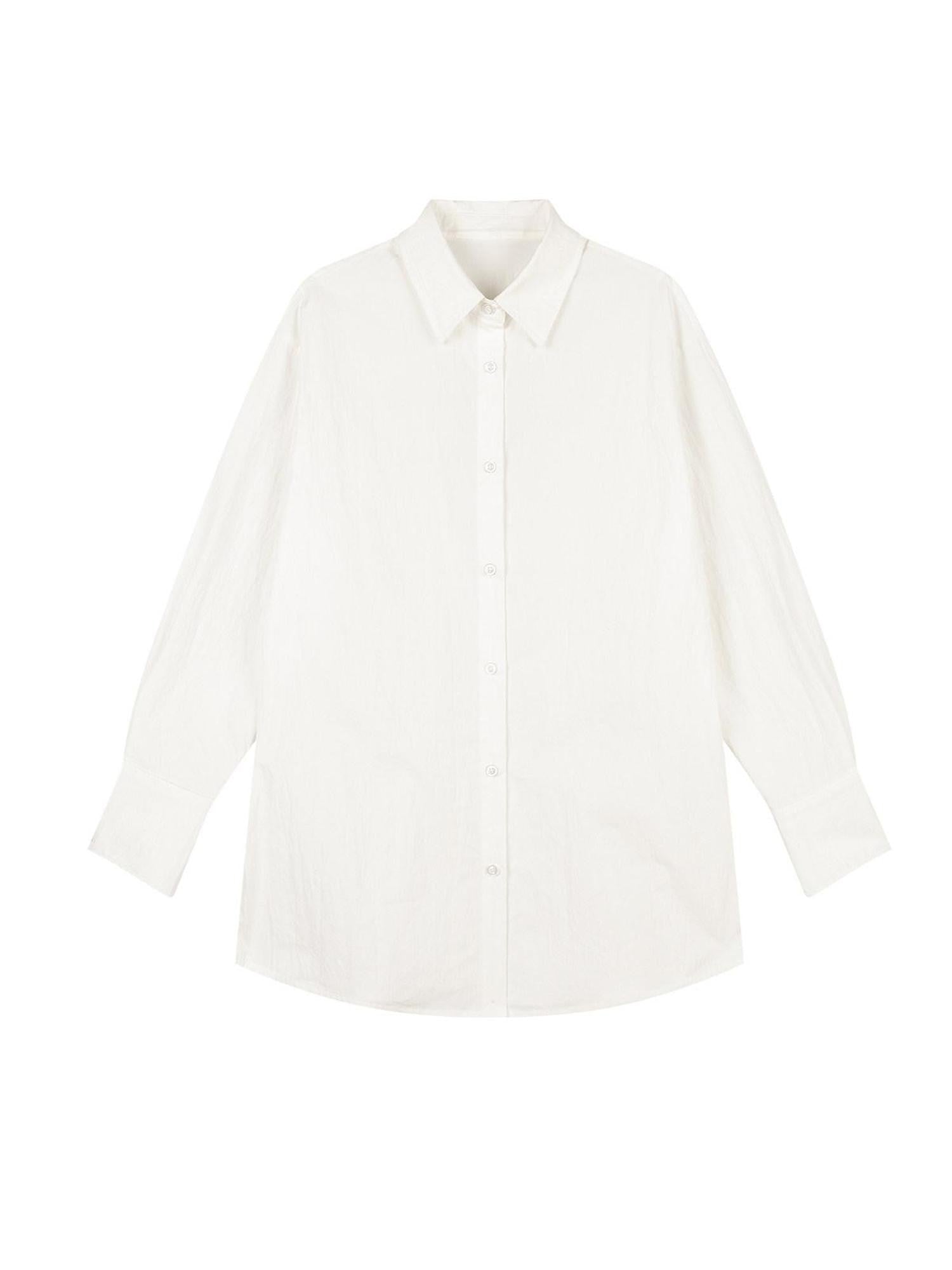 7Shiftin White Polo Collar Lace Original Design Women&