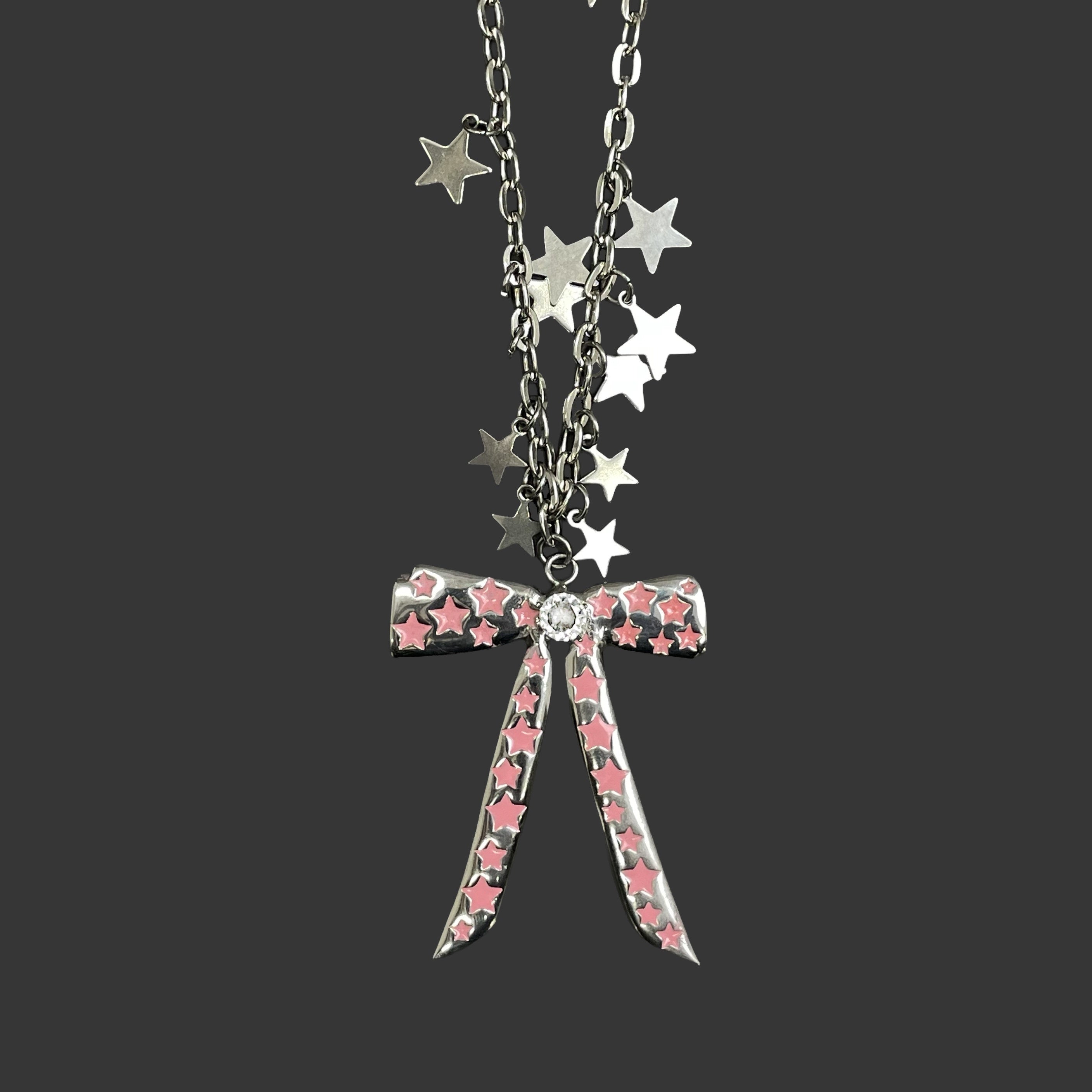 takeabreak_Pink_Blue_Sweet_Cool_Bow_Star_Synthetic_Gem_Women&