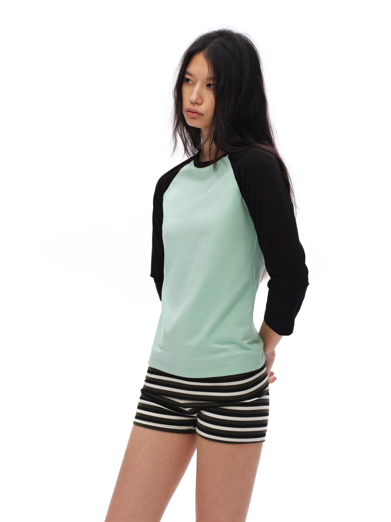 oinimi Sea Salt Mint Colorblock Raglan Women&
