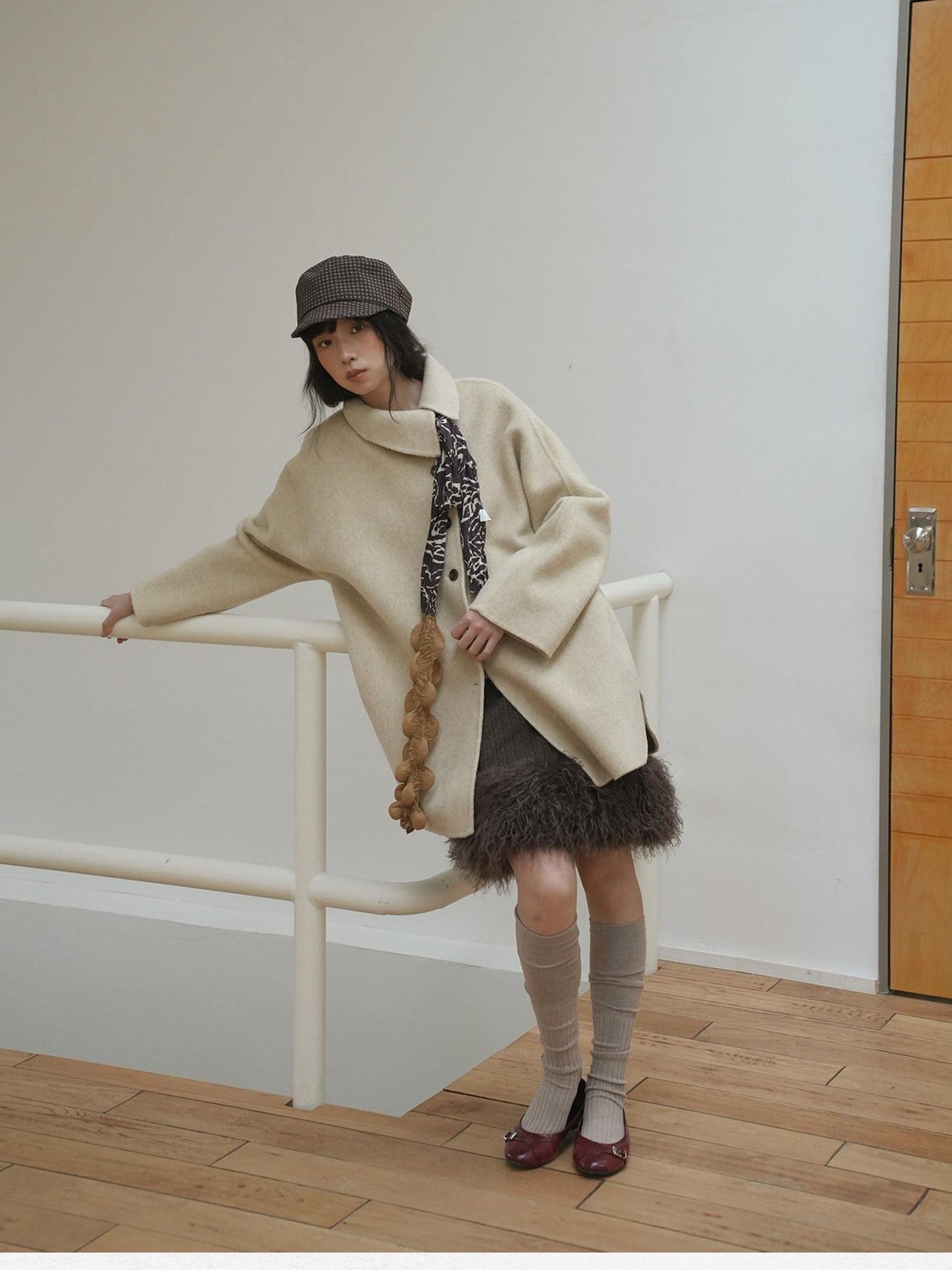 Dorydory Striped Frayed Hem Patchwork Straight Women&