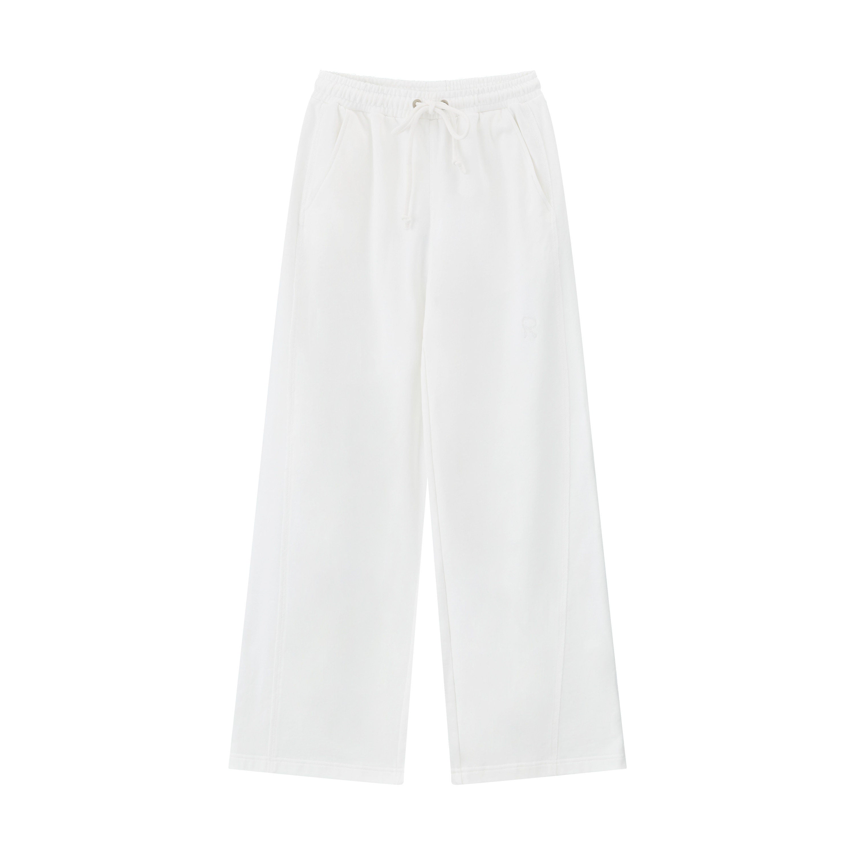 RUN TO THE FUTURE 100 Percent Cotton Original Low Waist Pocket Moonlight White Wide-Leg Pants