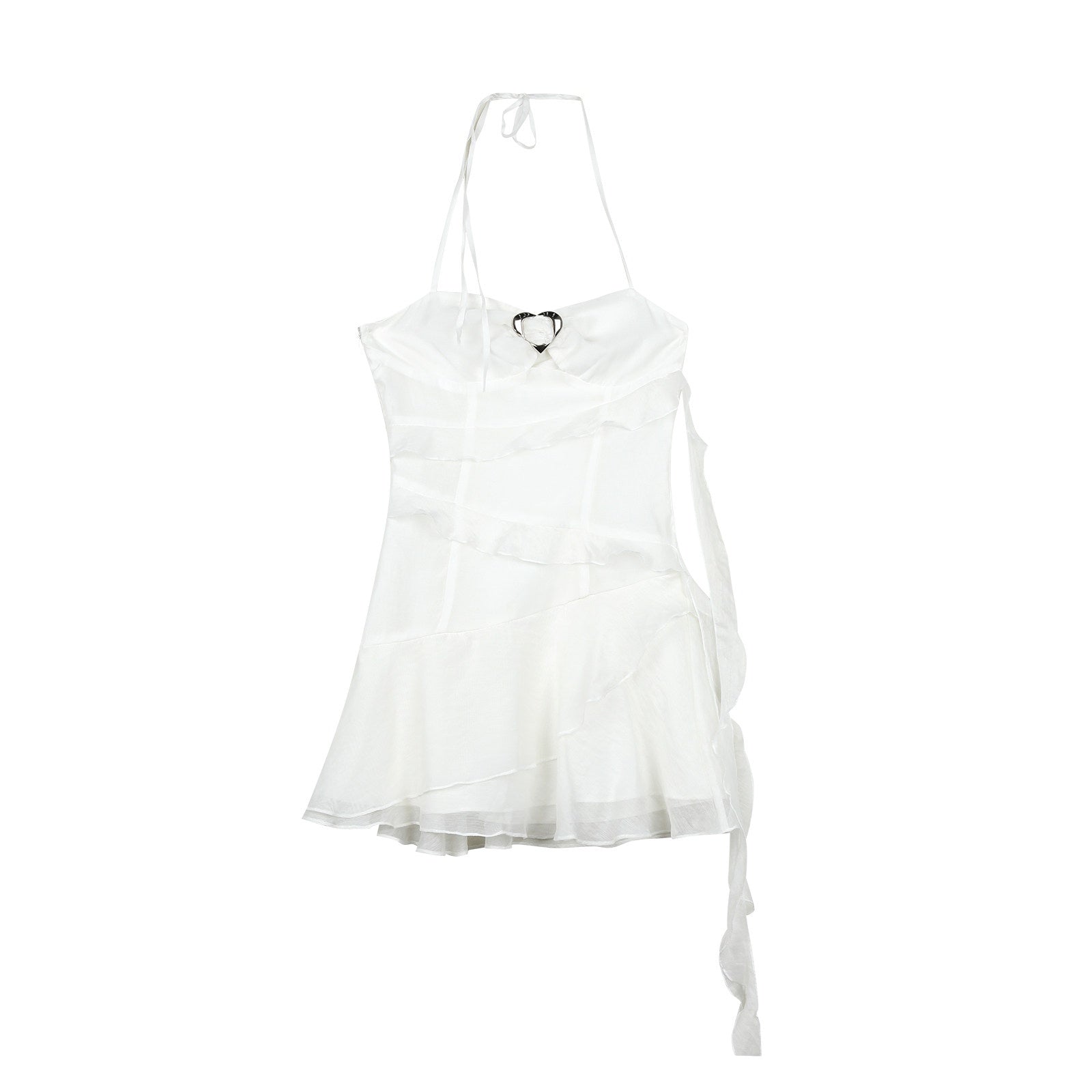 7Shiftin_High_Waist_Chiffon_A_Line_Spaghetti_Strap_Office_White_Mini_Dresses_MISSTT