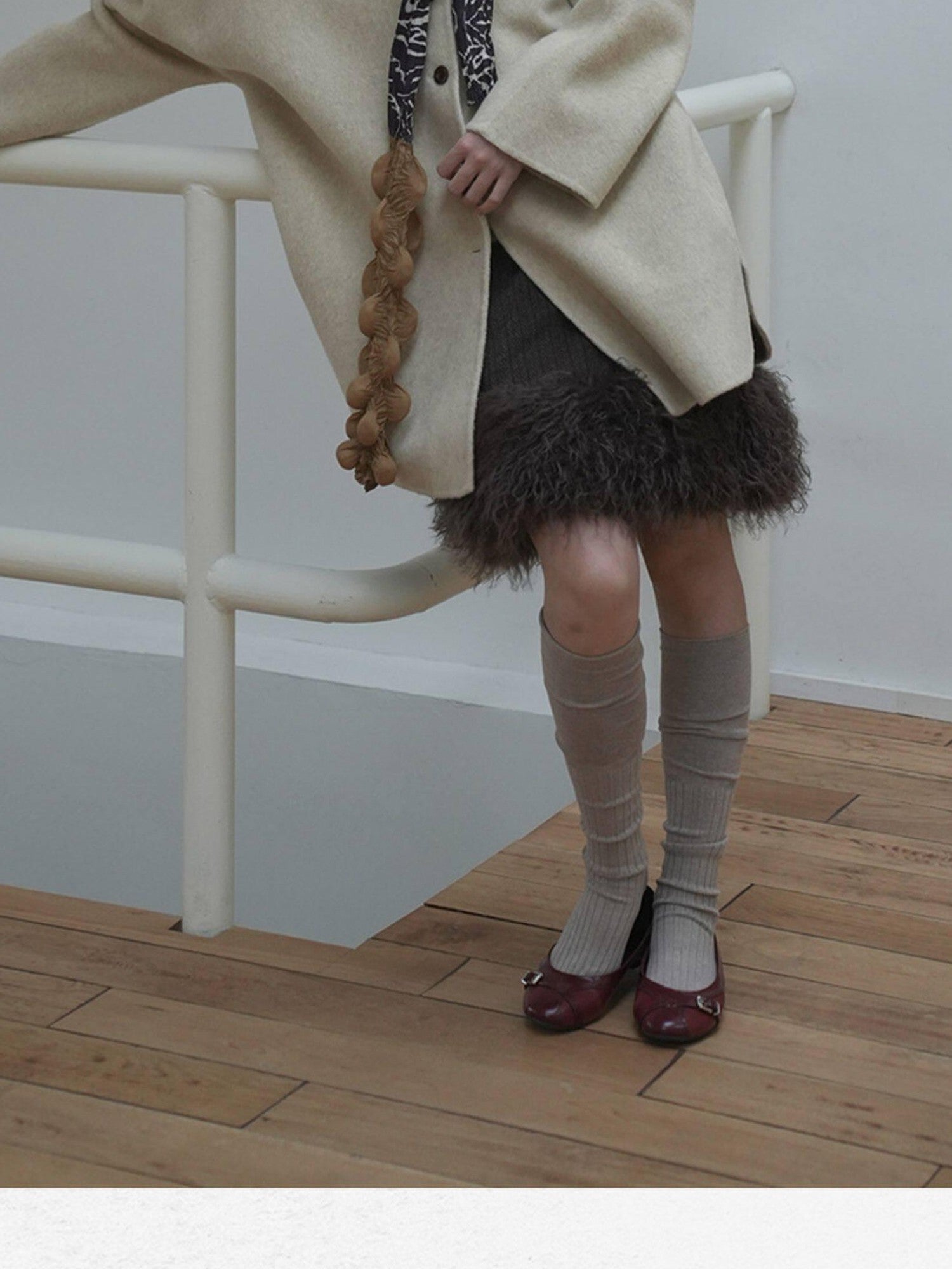 Dorydory Striped Frayed Hem Patchwork Straight Women&