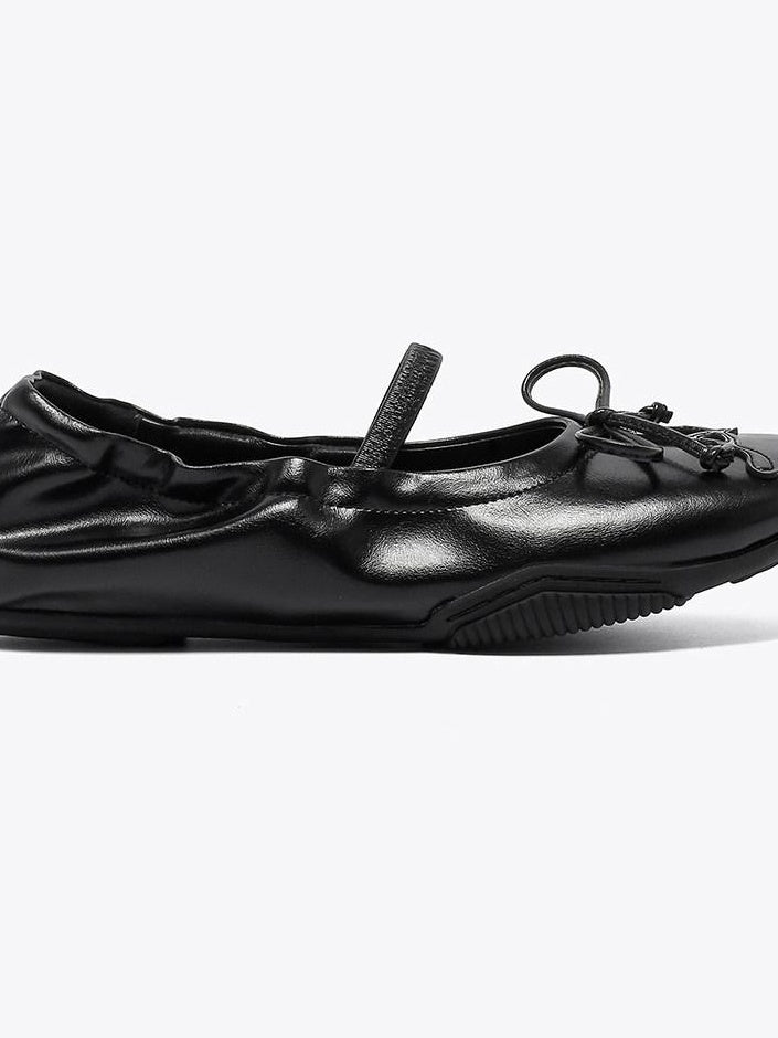 RUN TO THE FUTURE Cushioned Lambskin Casual Round Toe Microfiber Upper Rubber Sole Flats