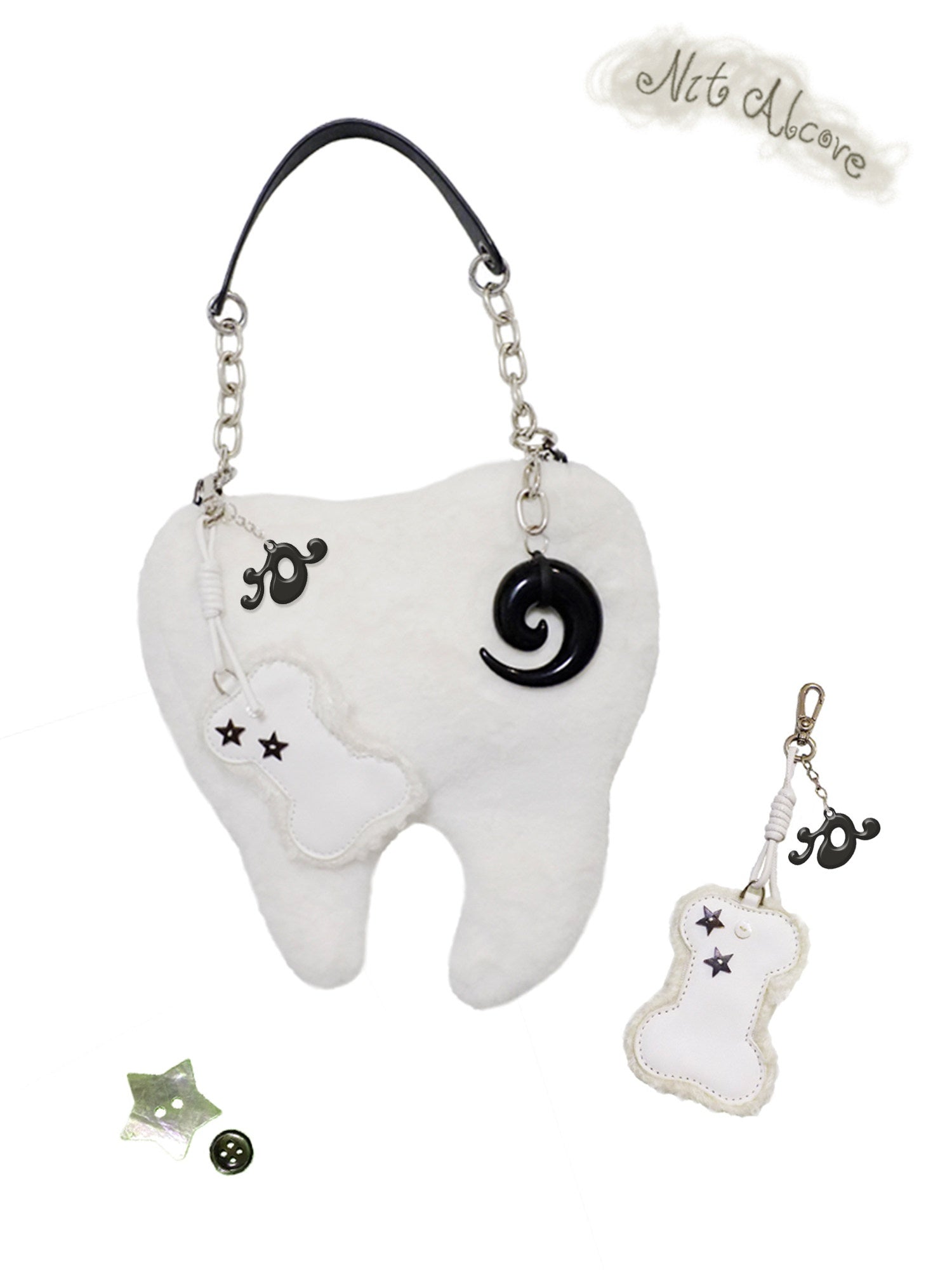 nit_alcove_Cute_Plush_Animal_Chain_Euro_Chic_Youth_Single_Strap_Shoulder_White_Bags_MISSTT