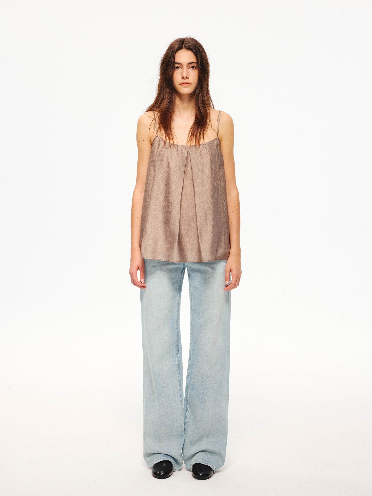 Northbutsouth Sheer Textured Adjustable Side Coverage Pleated Women&