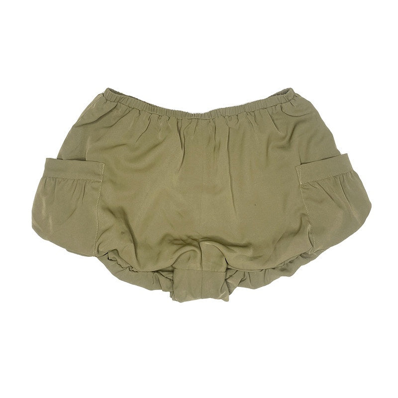 nit_alcove_High_Waist_Pockets_Elastic_Loose_Straight_Workwear_Stretch_Mid-Length_Shorts_MISSTT