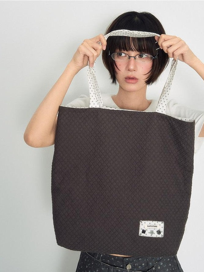 NAPSNAPS Reversible Vintage Boxy Polka Dot Embroidered Women&
