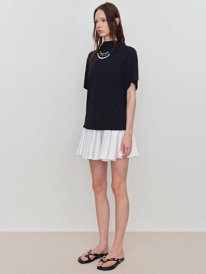 RUN TO THE FUTURE Soft Modal Casual Loose Solid Mid Length Women Short Sleeve T-Shirts