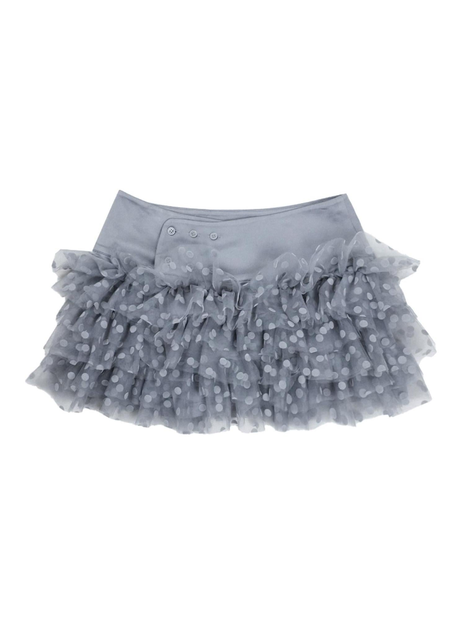 nit alcove Core Spun Casual Pleated Puff Skirt Mid Waist Girls Mint Gray Mini Skirts