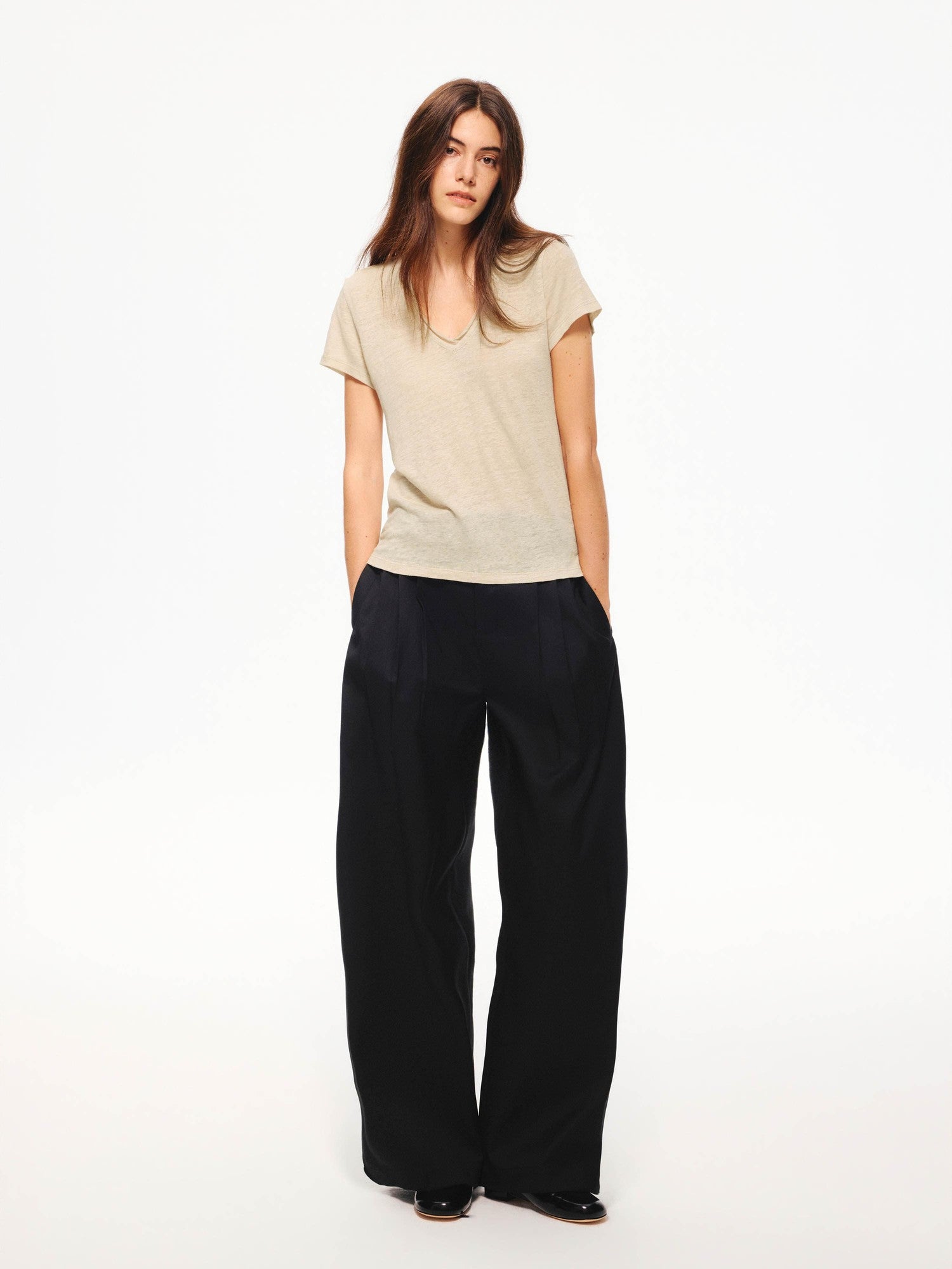 Northbutsouth Multicolor Snowflake V-neck Rolled Hem Women&