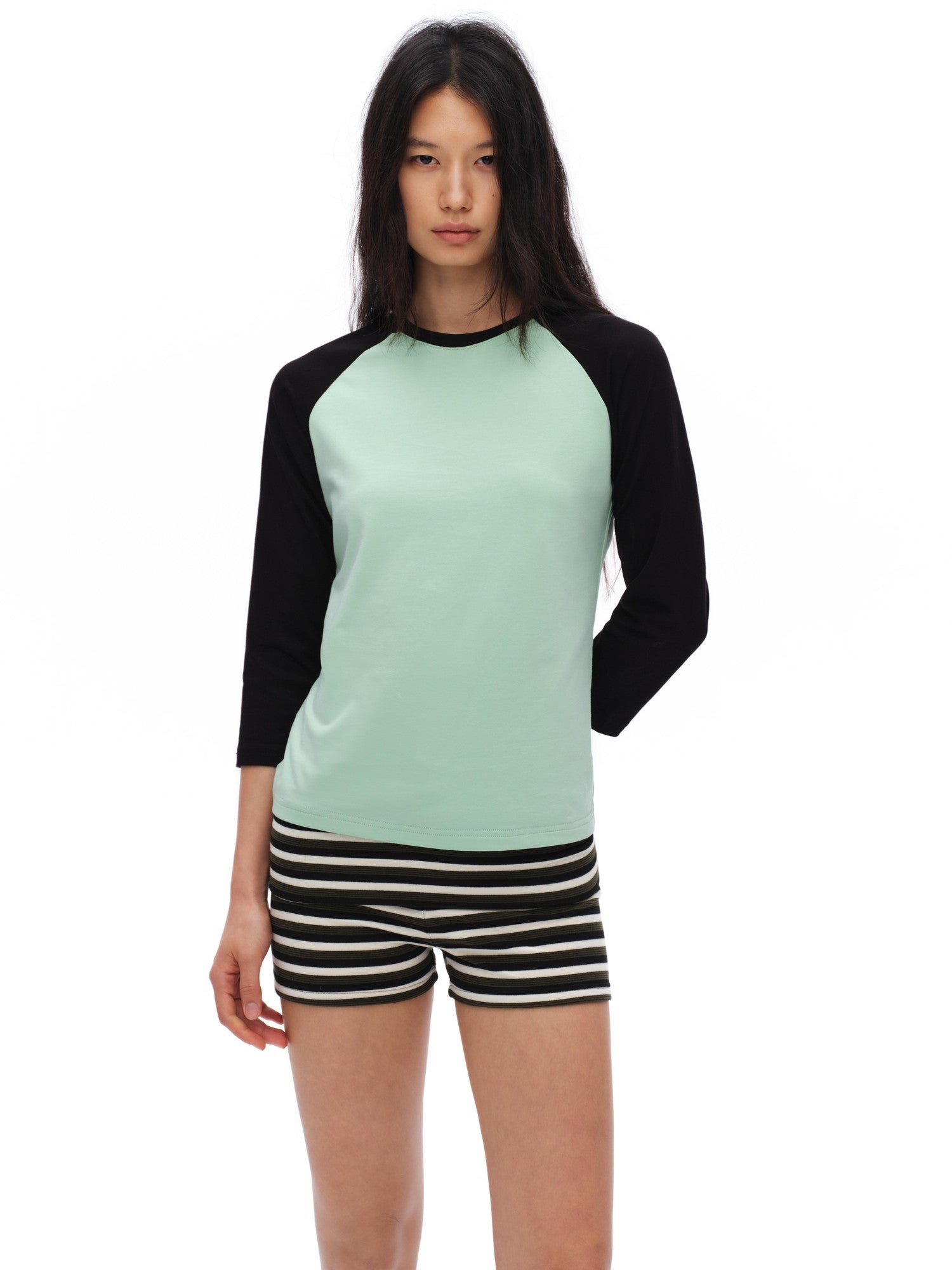 oinimi Sea Salt Mint Colorblock Raglan Women&