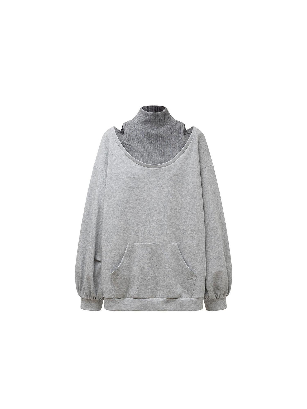 AE30 Saint Asymmetric Off Shoulder Mock Neck Slouchy Women&