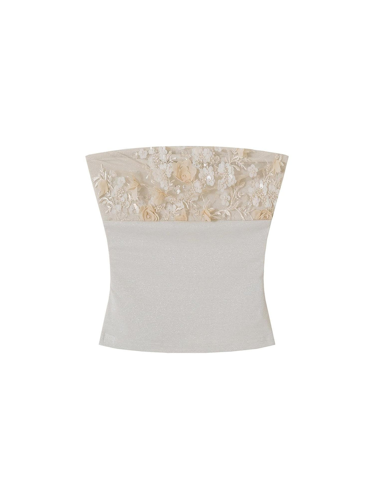AE30 Saint Sequin Embroidered Beaded Mesh Panel Slim Fit Women&