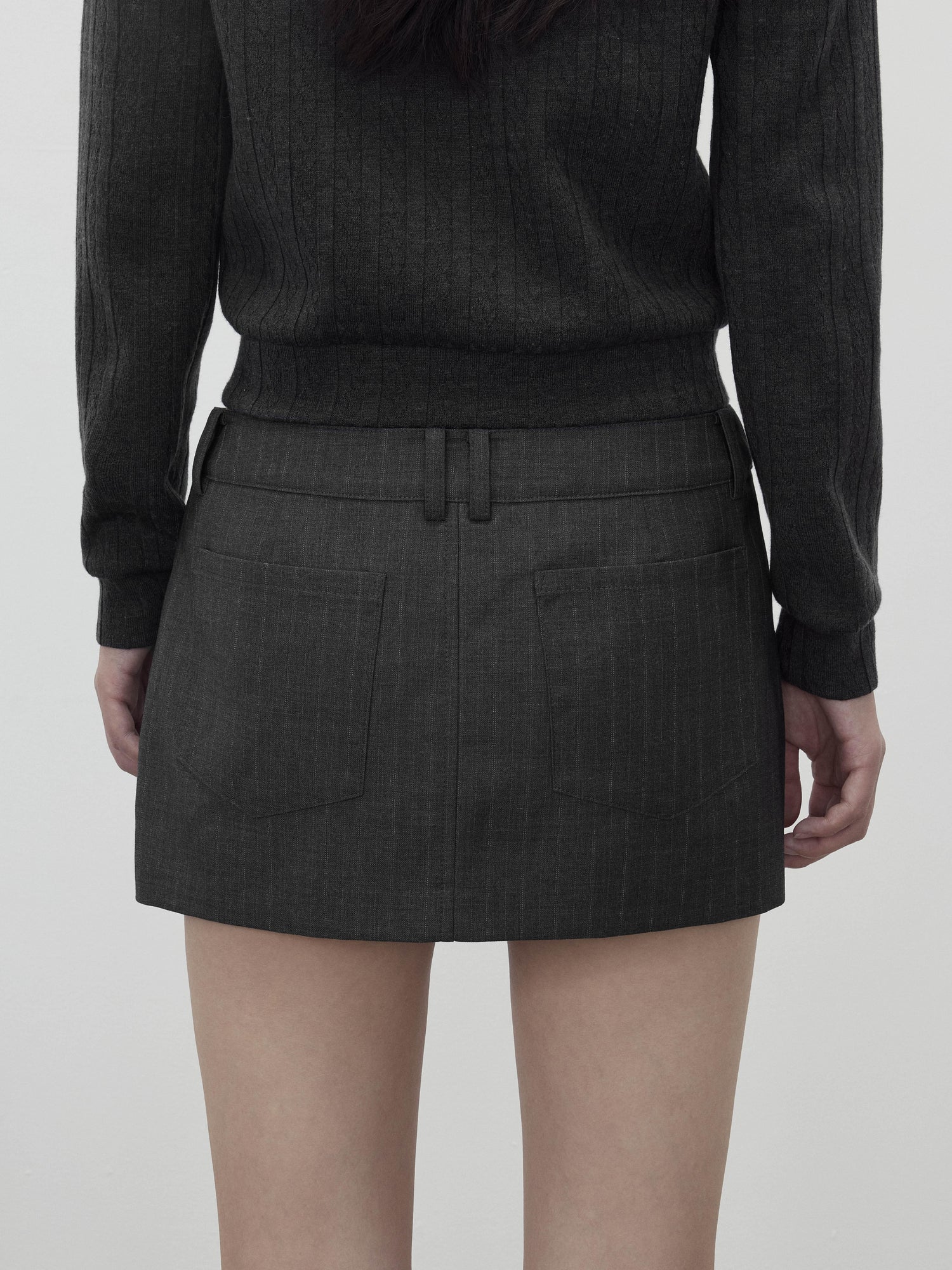 AFTADAWN After Dawn Black Striped Single Breasted Two Button Oversize Blazer