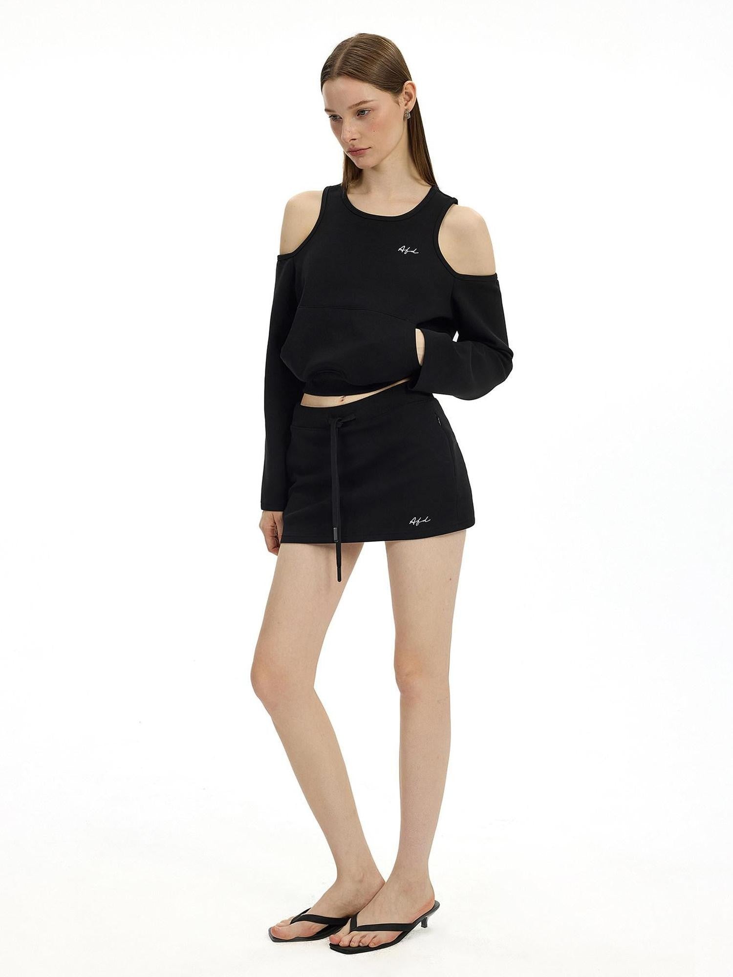 AFTADAWN Airy Off Shoulder Large Pocket Loose Women&