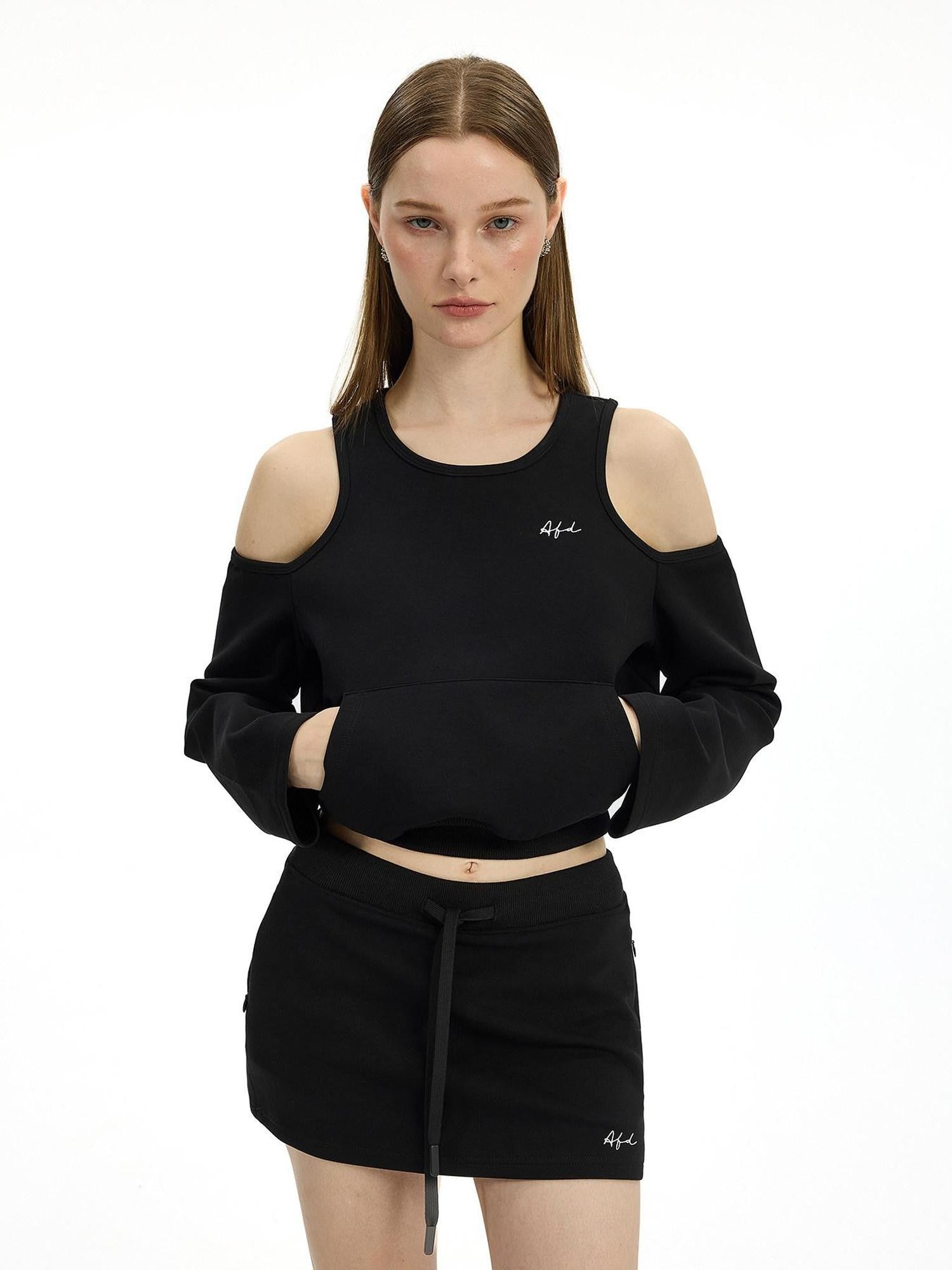 AFTADAWN Airy Off Shoulder Large Pocket Loose Women&