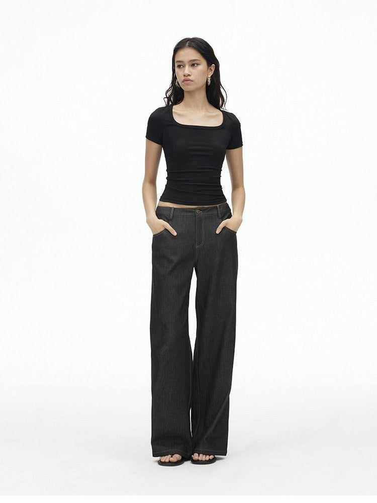AFTADAWN Airy Quick Dry U Neck Slim Fit Sport Women&