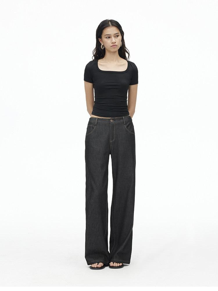 AFTADAWN Airy Quick Dry U Neck Slim Fit Sport Women&