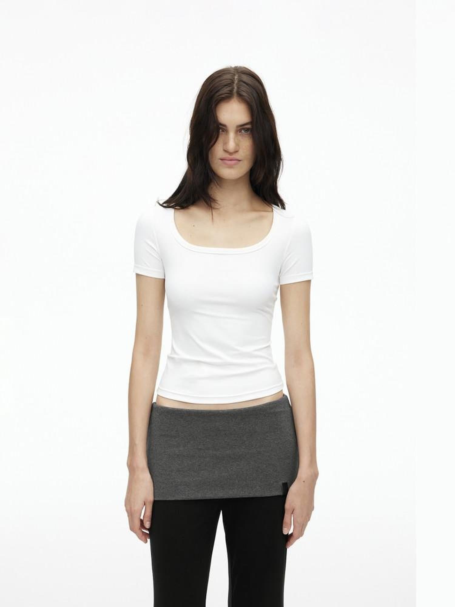 AFTADAWN Airy Quick Dry U Neck Slim Fit Sport Women&