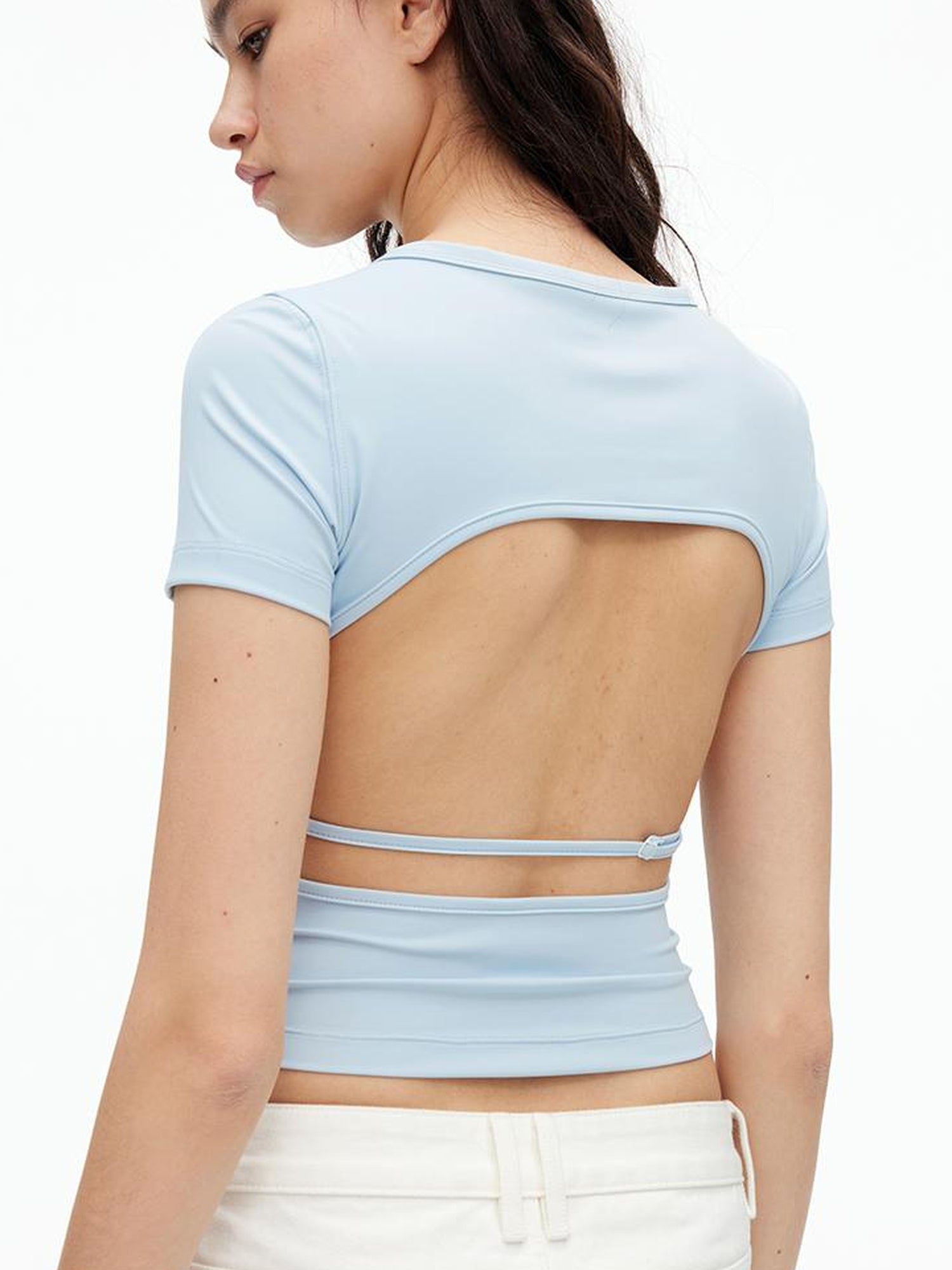 AFTADAWN Airy U Back Cooling U Neck Quick Dry Slim Fit Sports Top