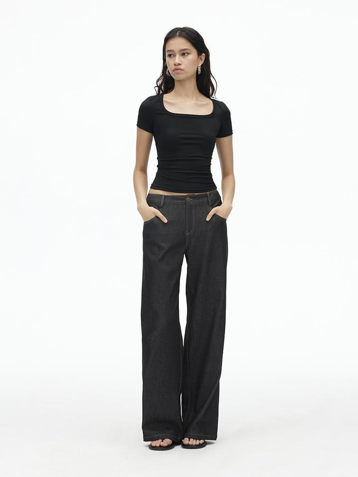 AFTADAWN Airy U Neck Motion Tee UV Cool Stretch Fit