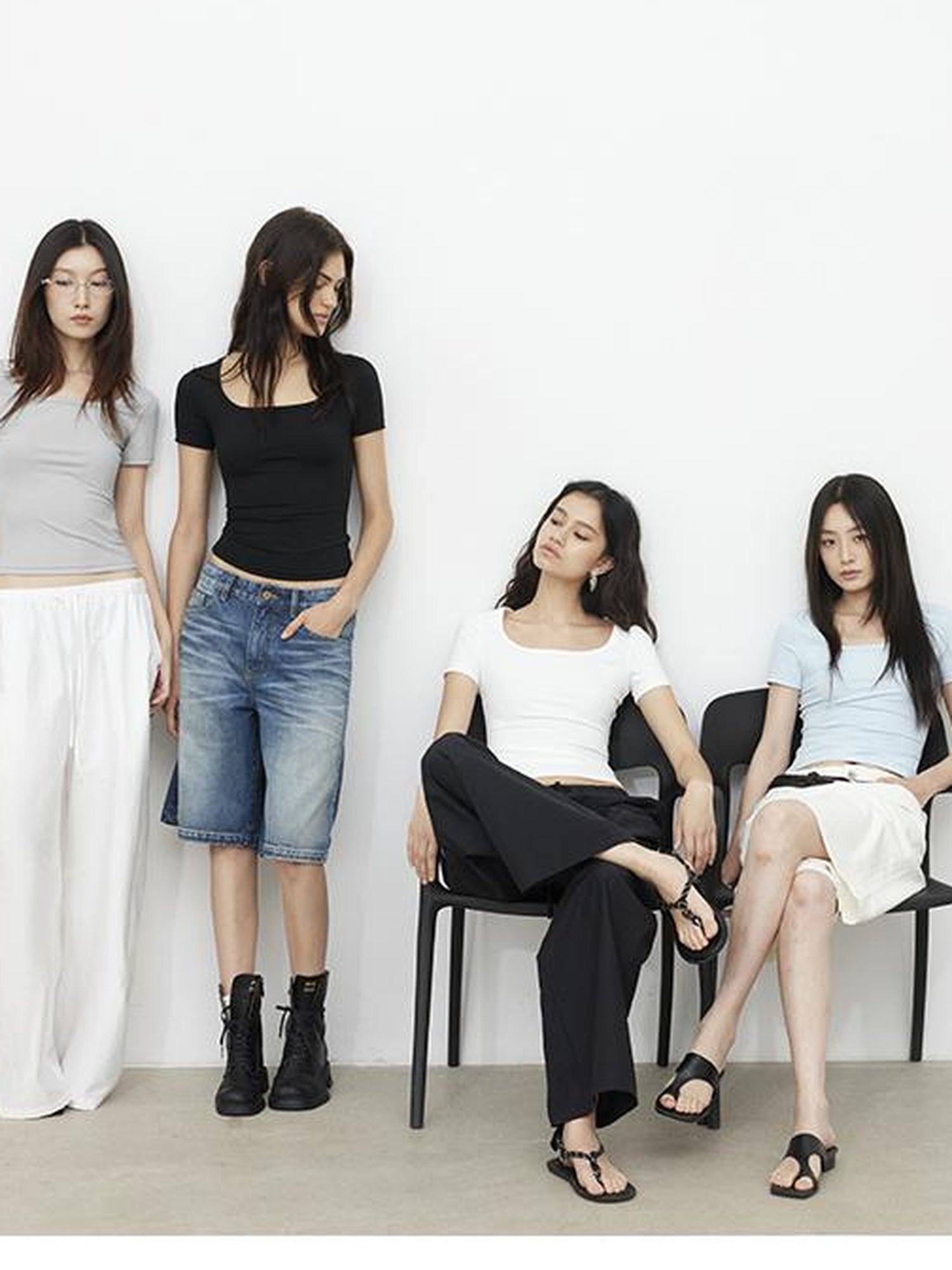 AFTADAWN Airy U Neck Motion Tee UV Cool Stretch Fit