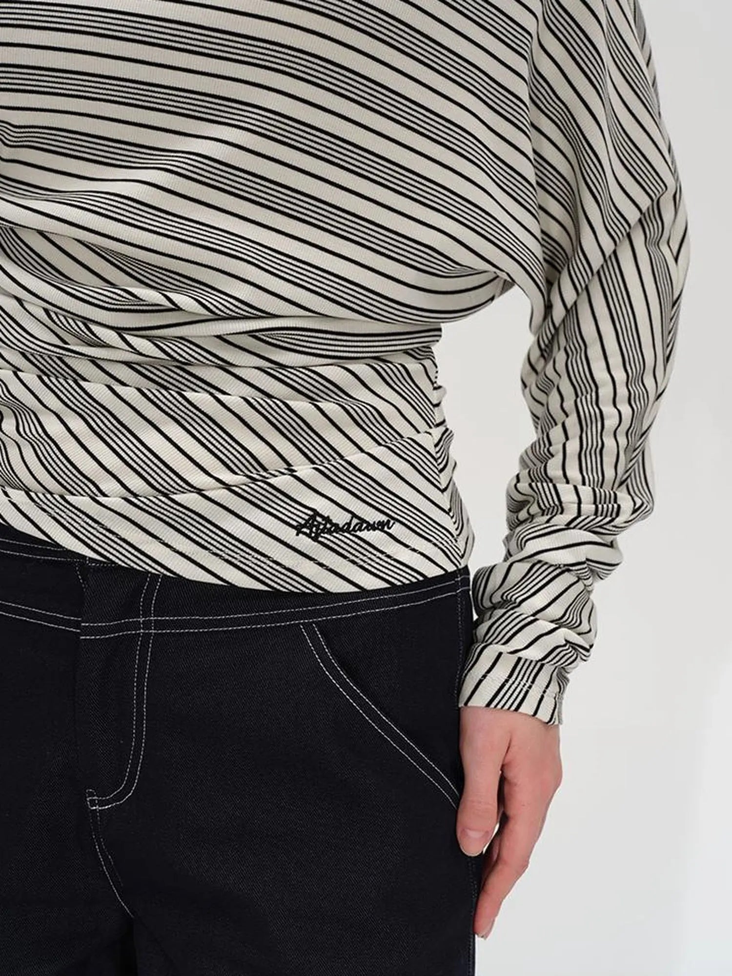 Asymmetric Shoulder Layered Ruffle T-shirt