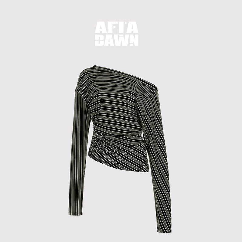 AFTADAWN_Asymmetric_Shoulder_Layered_Ruffle_T-shirt_MISSTT