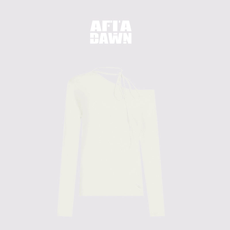 AFTADAWN_Asymmetric_Tie_Waist_Textured_Slim_Fit_Top_MISSTT